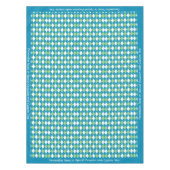 Classic Retro Blue Lime Green Raute Diamond Tischdecke (Vorderseite)