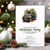 Classic retro Christmas deer party invitation Einladung