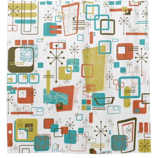 Classic Retro Duschvorhang (Vorderseite)