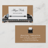 Classic Retro Freelance Writer Visitenkarte (Vorne/Hinten)