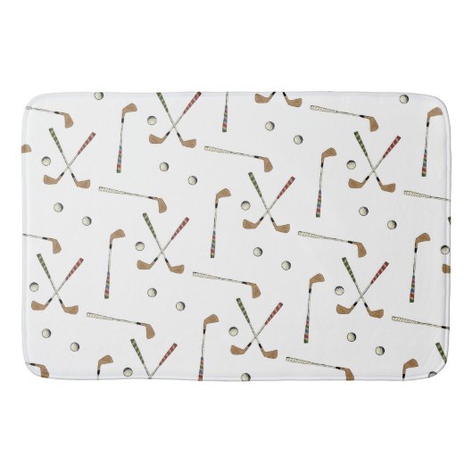 Classic Retro Golf Golfer Klettergarten Ball Muste Badematte (Vorderseite)