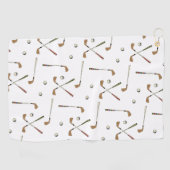 Classic Retro Golf Golfer Klettergarten Ball Muste Golfhandtuch (Horizontal)