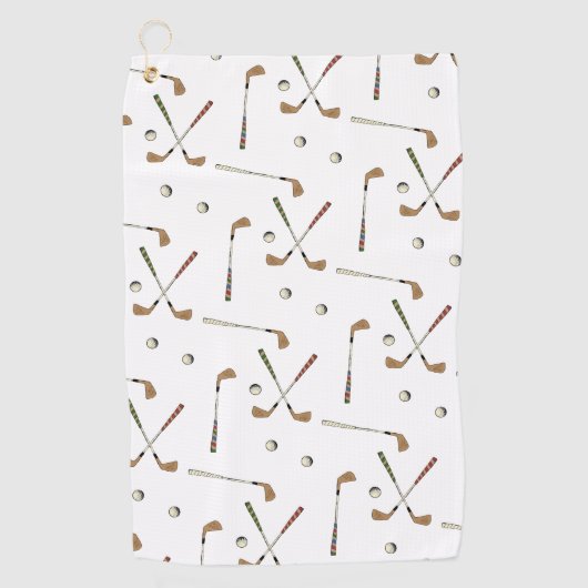 Classic Retro Golf Golfer Klettergarten Ball Muste Golfhandtuch (Vorderseite)