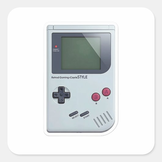 Classic Retro Handheld Gaming Console 3D Sticker (Vorderseite)