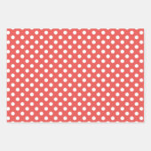 Classic Retro Polka Dots Red Green Yellow Theme Geschenkpapier Set (Vorderseite)