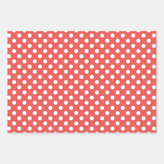 Classic Retro Polka Dots Red Green Yellow Theme Geschenkpapier Set (Vorderseite)