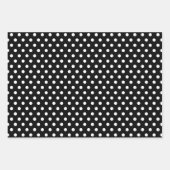 Classic Retro Polka Dots Schwarz und Weiß Geschenkpapier Set (Vorderseite 3)