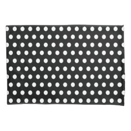 Classic Retro Polka Dots Schwarz und Weiß Kissenbezug