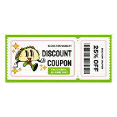 Classic Retro Quirky Cartoon Taco Werbekarte (Vorne)