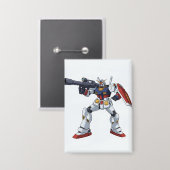 Classic Retro RX-78-2 Gundam Mecha Anime Illustrat Button (Vorderseite/Rückseite)