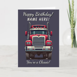 Classic Retro Truck Sie sind eine klassische Gebur Karte