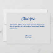 Classic Retro Vintag Handwriting Dankeschön Card Dankeskarte (Rückseite)