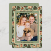 Classic Retro Vintages Foto Weihnachten (Vorne/Hinten)