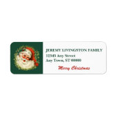 Classic Retro Weihnachts-Rücksendeadresse (Vorne)