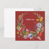 Classic Retro Wreath Illustration Note Cards Mitteilungskarte (Vorne/Hinten)