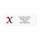 Classic return address label (Vorne)