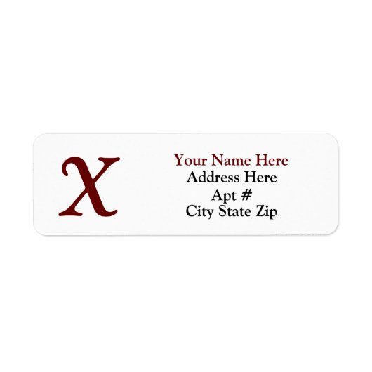 Classic return address label (Vorne)