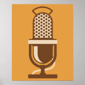 Classic Ribbon Microphone Logo Poster (Vorne)