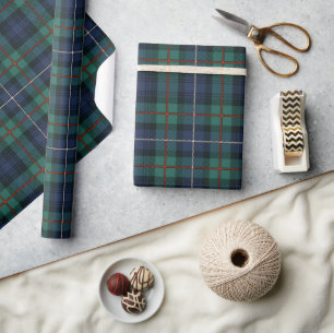 Classic Robertson Green Kariert Tartan Geschenkpapier