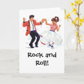 Classic Rock and Roll Jive Dancing Karte (Gelbe Blume)