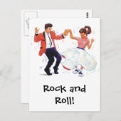Classic Rock and Roll Jive Dancing Postcard Postkarte (Vorne/Hinten)