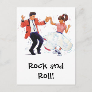 Classic Rock and Roll Jive Dancing Postcard Postkarte