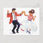 Classic Rock and Roll Jive Dancing Postcard Postkarte (Vorderseite)