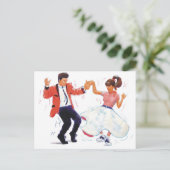 Classic Rock and Roll Jive Dancing Postkarte (Stehend Vorderseite)