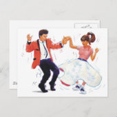 Classic Rock and Roll Jive Dancing Postkarte (Vorne/Hinten)