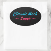 CLASSIC-ROCK-Aufkleber (4) Ovaler Aufkleber (Tasche)