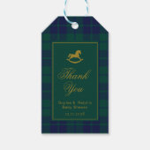 Classic Rocking Horse Baby Shower Kariert Vielen D Geschenkanhänger (Vorderseite)