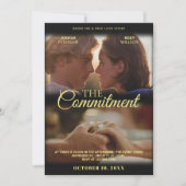 Classic Romance Filmposter Foto Hochzeit Einladung (Vorderseite)