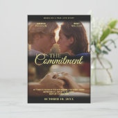 Classic Romance Filmposter Foto Hochzeit Einladung (Stehend Vorderseite)