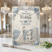 Classic Romantic Formal Wedding Einladung