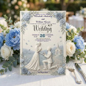 Classic Romantic Formal Wedding Einladung