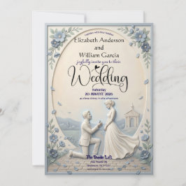 Classic Romantic Proposal Wedding Einladung