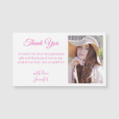 Classic rosa Dankeschön Abschluss Foto Magnet (Vorderseite)