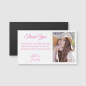 Classic rosa Dankeschön Abschluss Foto Magnet (Vorne/Hinten)