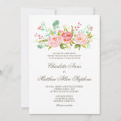 Classic Rose Garden Elegante Hochzeit Einladung (Vorderseite)