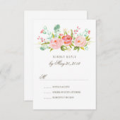 Classic Rose Garden Wedding RSVP Card (Vorne/Hinten)