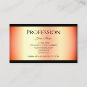 Classic Rose Gold Effekt mit dem Logo einfach schw Visitenkarte (Rückseite)