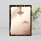 Classic ROSE GOLD Gatsby Flapper Brautparty Folieneinladung (Stehend vorne)