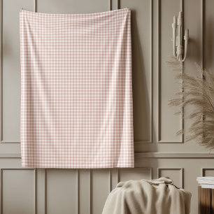 Classic Rose Gold Karo Throw für stilvolle Zuhause Fleecedecke