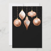 Classic Rose Gold Ornaments Christmas Party Einladung (Rückseite)