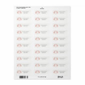 Classic Rose Gold Wappen Wedding Address Label (Vorne)