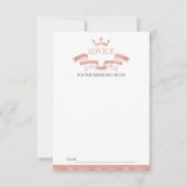 Classic Rose Gold Wappen Wedding Advice Card Einladung (Vorderseite)