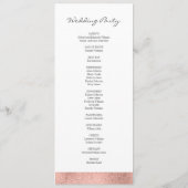 Classic Rose Gold Wappen Wedding Program Programm (Rückseite)