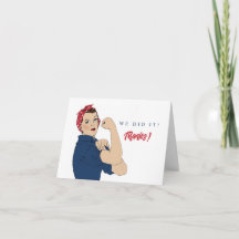 Classic Rosie the Riveter Danke-Card