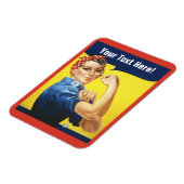 Classic Rosie the Riveter mit Ihren Worten Magnet (Linke Seite)