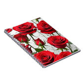 Classic Rote Rosen Spiral Notebook Notizblock (Rechte Seite)